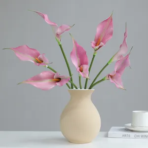 Bouquet de Fleurs de Lys Callas Artificiels Rose Simulation Floral Décoration
