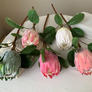 Moderne Noords Stijl Kunstmatige Koningsprotea Zijden Bloem Enkele Stengel Tropische Plant Voor Thuis Bruiloft Feest Decor