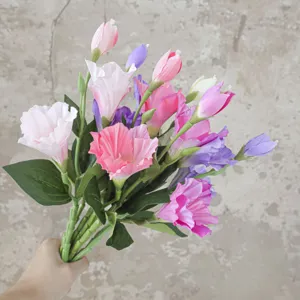 Artificial Gladiolus Flowers Short Branch Silk Fake Flowers For Home Wedding Decoration Photography Props