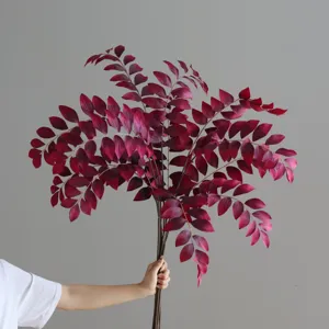 Branche de Feuille de Sceau de Salomon d'Automne Artificielle pour Décoration Intérieure et Extérieure