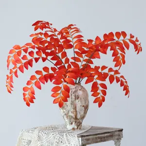 Branche de feuilles d'automne artificielles plante de simulation pour la décoration de mariage