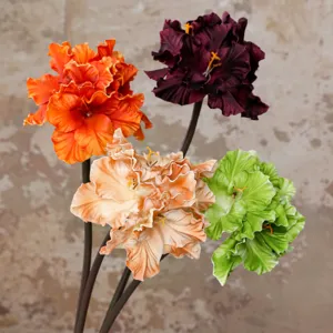Kunstmatige Clivia Bloem PU Enkele Tak Herfstkleur Nepplant Voor Huisdecoratie Fotografie Rekwisieten Etalage Display
