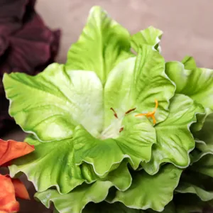 Kunststof PU Clivia bloem voor woondecoratie, realistische groene bloemstuk hoofdaanzicht.