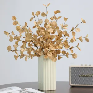 Ramo di Foglie di Eucalipto Artificiale Stelo di Pianta Verde Finta per Matrimonio Decorazione Casa Composizione Floreale