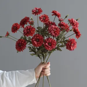 Künstlicher wilder Chrysanthemenstrauß Seidenblumen für Haus Hochzeit Dekoration.
