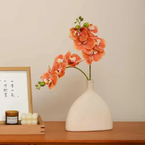 Fiore di orchidea artificiale ramo singolo finto Phalaenopsis decorazione casa