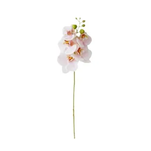 Orchidea phalaenopsis artificiale di alta qualità stelo singolo fiore finto per decorazione casa
