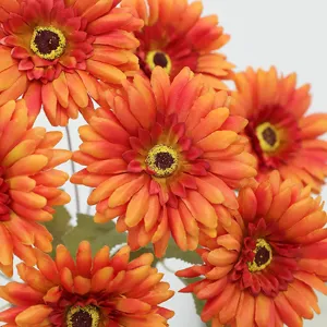 Kunstblumen Gerbera Strauß künstliche Gänseblümchen Seidenblumen für Hochzeit Dekoration