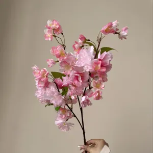 Kunstmatige perzikbloesem tak roze zijden bloem home decor nep kersenbloesem hoofdafbeelding