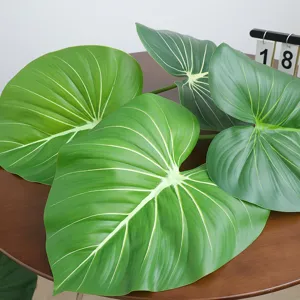 Artificial Philodendron Monstera Leaves Faux Greenery Plant Wall Home Decor 1 piece