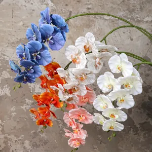 Hoogwaardige kunstmatige phalaenopsis orchideeën bloemen voor huisdecoratie bruiloft.