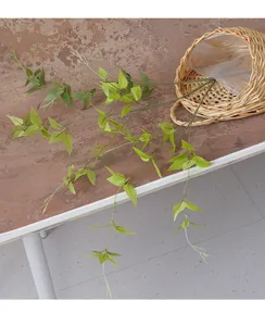 Artificial green plant vine leaves fake foliage for home decor wall hanging floral arrangement