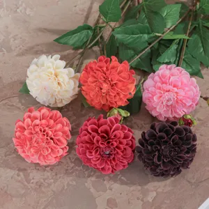 Artificial dahlia flowers multi-color silk floral bouquet for home decor and wedding