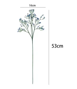 Fausse fleur de Gypsophile à 3 branches bleu faux souffle de bébé déco de mariage accessoire