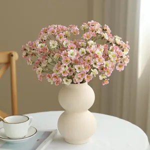 Artificial flower bouquet rustic style plum blossoms fake flowers for home table decor.