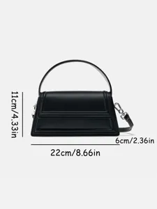 Schwarze Mini Handtasche Umhaengetasche 2024 Sommer Mode elegante strukturierte Schultertasche