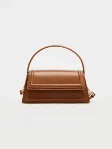 Braune Damen Handtasche Henkeltasche Mini Umhängetasche stilvolle elegante Ledertasche