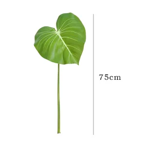 Artificial philodendron leaf 75cm green plant decorative monstera tropical foliage for home