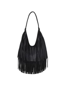 Dames PU Lederen Schoudertas Mode Kwasten Hobo Tas Grote Capaciteit Casual