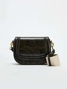 Borsa a Tracolla da Donna in Pelle PU con Stampa Serpente Moda Tracolla Larga Borsa Casual Vintage da Spalla