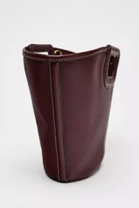 Minimalistische dunkelrote Leder Schultertasche Damen Beutel Tasche Handtasche Elegant