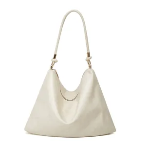 Elegante Damen weiche Leder Schultertasche lässige große Kapazität Hobo Tote Handtasche Alltag