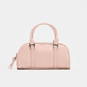 Modische rosa Damen Boston Umhängetasche, elegante Freizeittasche für den täglichen Weg.