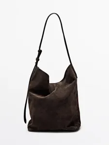 Borsa a Secchiello Retro in Ecopelle Scamosciata da Donna Grande Capacità Borsa a Tracolla Casual Vintage
