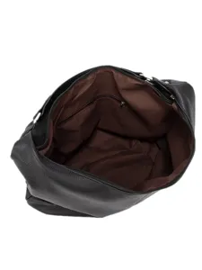 Schwarze weiche Leder Handtasche große Kapazität Damen Schultertasche Shopper Tasche