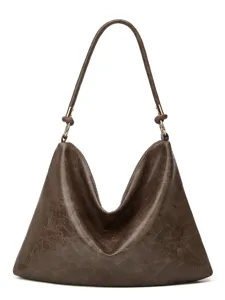 Damen Vintage weiches Leder slouchy Umhängetasche lässige große Kapazität Hobo Handtasche