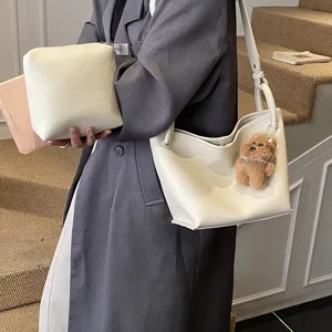 Sac cabas bandoulière rétro pour femme grande capacité sac à main élégant bureau.