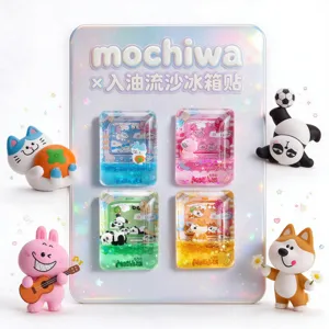 MOCHIWA IP original aimant de réfrigérateur en acrylique sable mouvant liquide mignon.