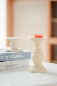 Portacandele in ceramica stile nordico colonna romana decorazione da tavola casa
