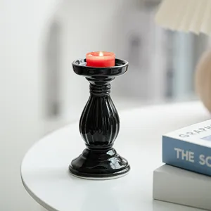 Portacandele in ceramica nordica colonna romana supporto per candela decorazione casa