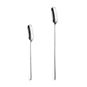 Cucchiai a manico lungo in acciaio inossidabile 316L, perfetti per caffè, cocktail e bibite.