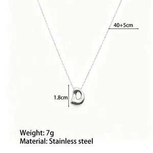 Stainless steel minimalist irregular pendant clavicle chain for women daily fashion jewelry.