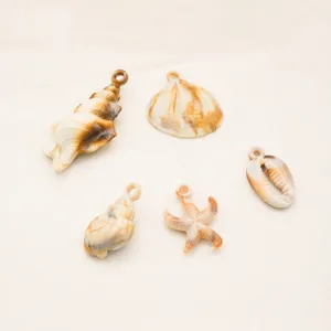Ocean Vacation Acrylic Pendants Stainless Steel DIY Necklace Accessories Shell Starfish Charms And Chains