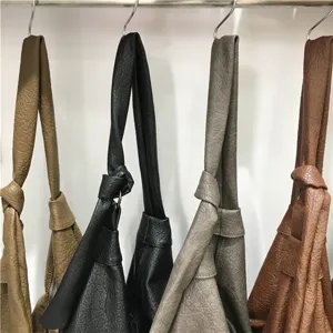 Large capacity soft leather hobo shoulder bag casual vintage slouchy dumpling crossbody purse.