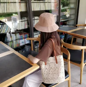 Borsa a spalla in pizzo stile coreano grande capacita secchiello donna primavera main