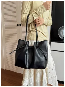 Autumn vintage design women tote bag large capacity commuting shoulder bag fashion handbag