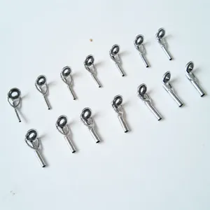 Stainless steel fishing rod guide rings set, tip top guides replacement for sea and rock fishing.