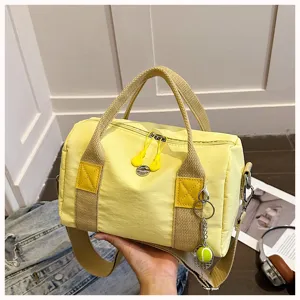 Gelbe Oxford-Stoff Handtasche Freizeit Reise Umhängetasche süße kleine Tasche Outdoor Sport