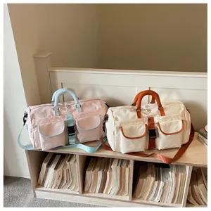 Borsone da viaggio sportivo multi-tasche casual, borsa a tracolla per fitness portatile.