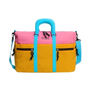 Large Capacity Travel Duffel Bag Color Block Waterproof Sports Fitness Luggage Bag Casual Travel Handbag For Women Men