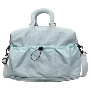 Erweiterbare Reisetasche große Kapazität Umhängetasche Fitnessbag für Damen hellblau Kurzreisen