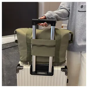 Borsa da viaggio con fascia per trolley grande capacità borsone sportivo donna e uomo.