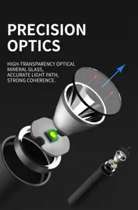 Mini LED Flashlight Optical Lens Structure Detail Display High Transparency Glass Lens
