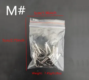 Roestvrij staal visreis geleide ringen set DIY reparatie kit verpakt in doorzichtige zak M#