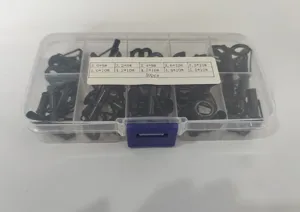 Zwarte vishengel geleide ring en top ring reparatie set assortimentsdoos 50st