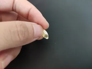 Fishing spinner blade metal willow leaf 13x6mm fish scale design for micro fishing rigs
